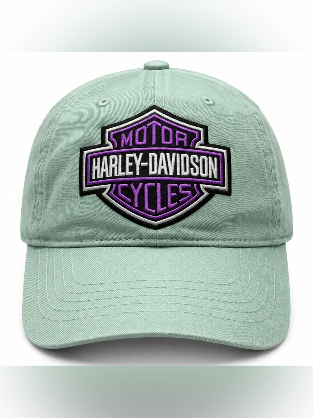 Harley Davidson Bar Shield Hat Mint Green Purple NWT Adjustable